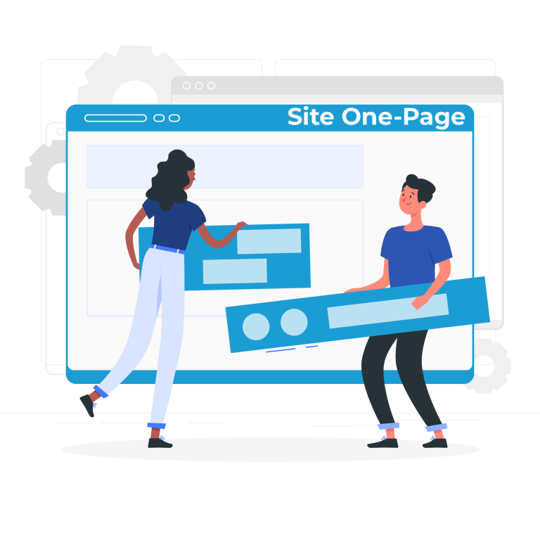 image illustrant création site one-page